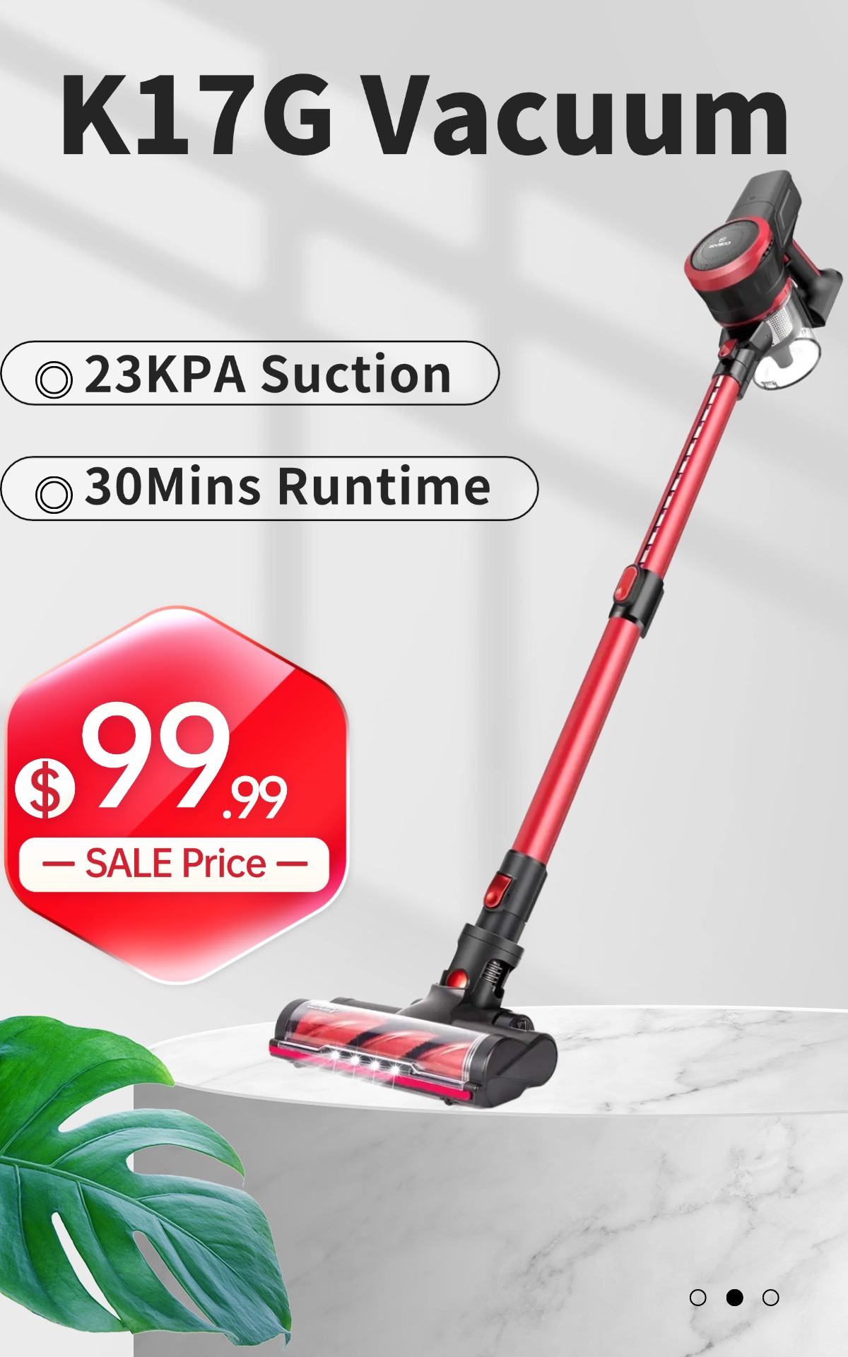 MOOSOO cordless stick vacuum cleaner