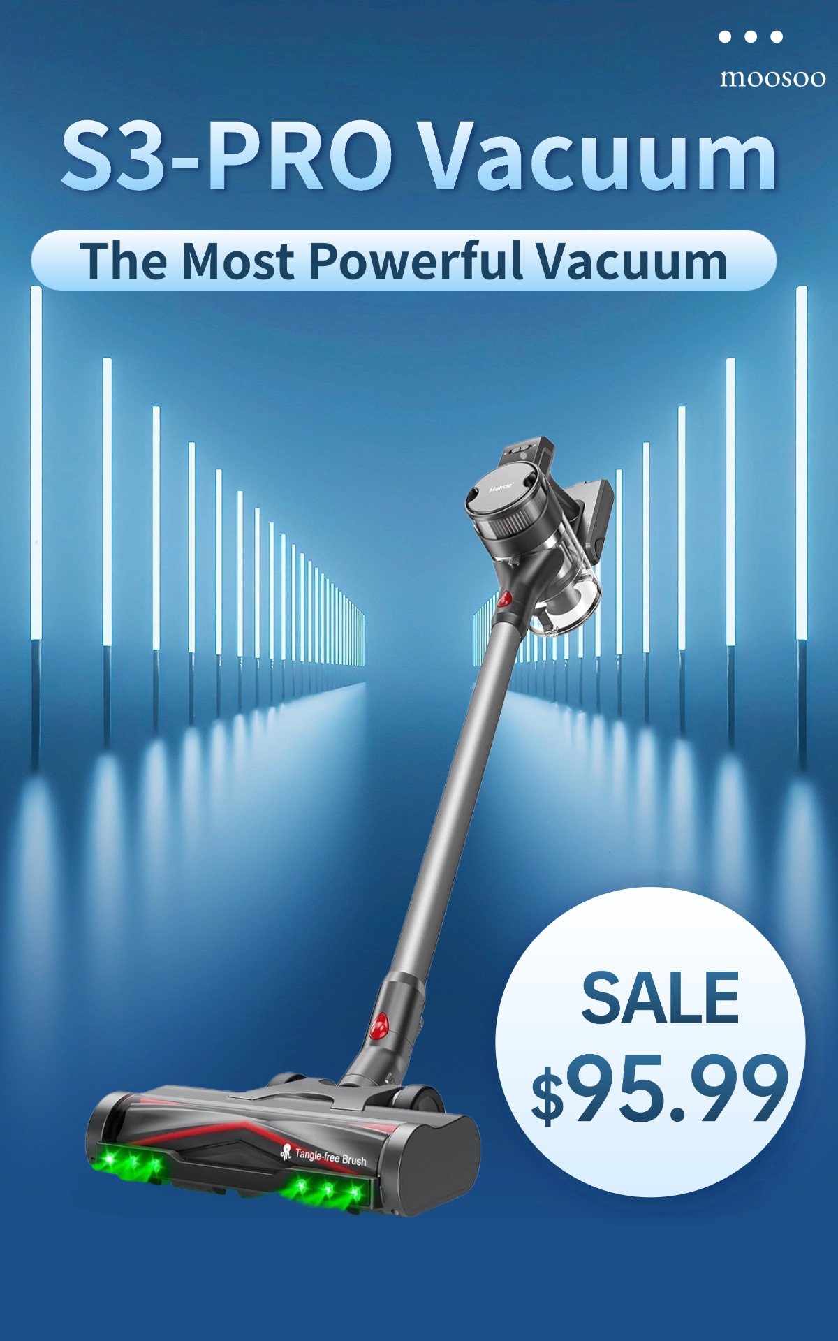 MOOSOO Cordless stick vacuum