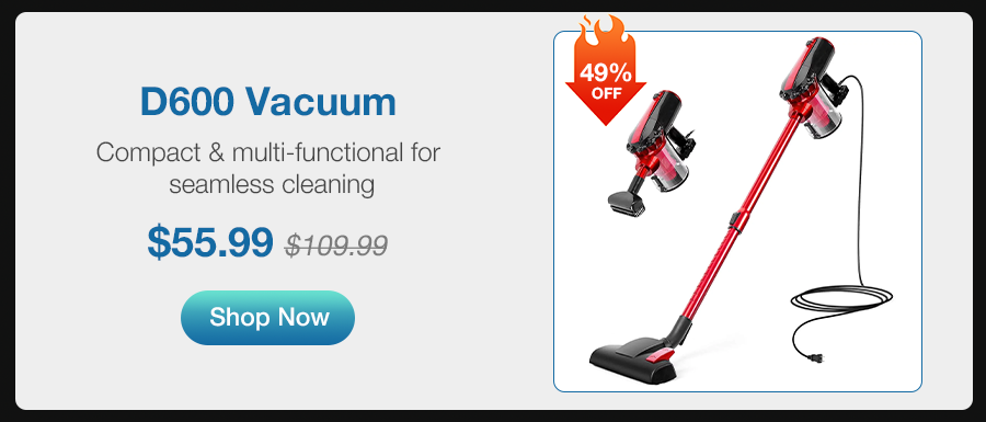 MOOSOO Corded Stick Vacuum